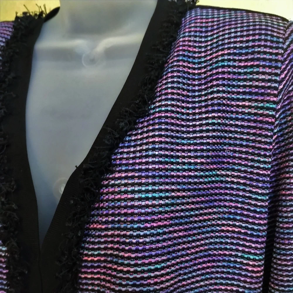 Beautiful Multi-Colored Weave Jacket Like new L - Picture 2 of 4